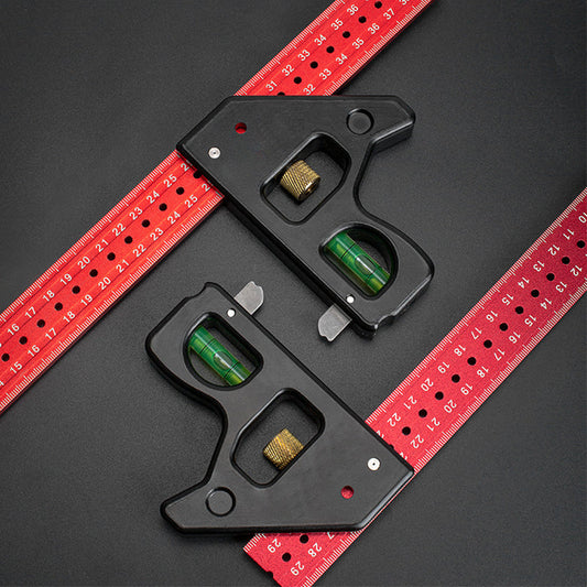 🔥Precisie Combinatie Vierkante Liniaal 45°-90° – Perfect Voor Houtbewerking, Tekenen & Doe-Het-Zelf Projecten!📏