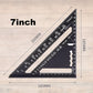 🛠️ Houtbewerkingsdriehoek 7–12 Inch | Voor Nauwkeurig Meten, Aftekenen & Hoeken Uitwerken | Handig voor DIY