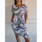 🌷 50% KORTING | Dames Jurk met Ronde Hals & Botanische Print – Fris, Comfortabel & Perfect voor het Voorjaar