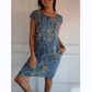 🌷 50% KORTING | Dames Jurk met Ronde Hals & Botanische Print – Fris, Comfortabel & Perfect voor het Voorjaar