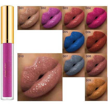 【💄KOOP 1 KRIJG 1 GRATIS🎁】Hete verkoop-Metallic vloeibare diamant glitterlippenstift
