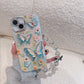 🌼Telefoonhoesje voor iPhone met Olieverf Bloem en Vlinder