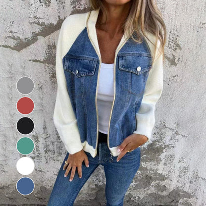 Nieuwe producten zijn op de markt! ! ! 49% korting op nieuwe producten te koop in de herfst nieuwe mode Creative Denim Cut Women