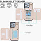 PU lederen RFID-blokkering Zipper Portemonnee telefoonhoesje voor iPhone