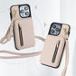 PU lederen RFID-blokkering Zipper Portemonnee telefoonhoesje voor iPhone