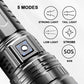 🔥Multifunctionele witte laser telescopische zoom tactische zaklamp