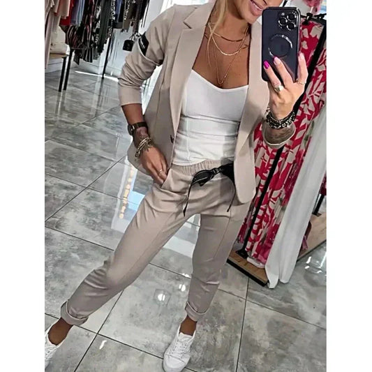 🚚Gratis thuisbezorging✨Vrouwen Casual Colbert & Broek 2-Piece Set