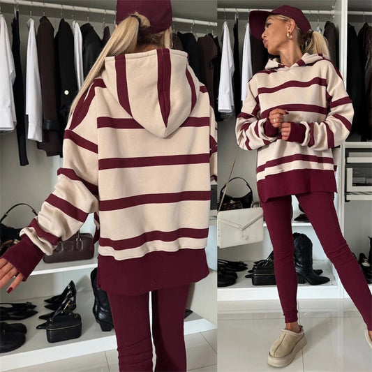 ✨Uitverkoop 50% Korting✨Women's Oversized Hoodie and Leggings Set👚