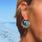 Elegant blauwe ketting, ring en oorbellen set