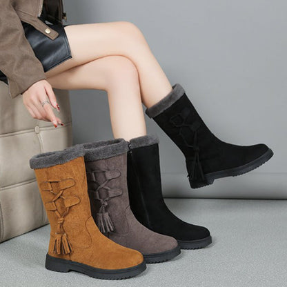 🔥 Laatste Kans! Winteruitverkoop – Warme Dameslaarzen met Zijrits | Comfortabel, Stijlvol & Antislip ❄️👢