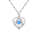 💗Kloppend Hart Fonkelende Dames Zilveren Ketting