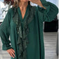 ✨ 50% KORTING! V-hals Chiffon Pailletten Top – Direct Slanker, Chic & Perfect voor de Feestdagen 💃