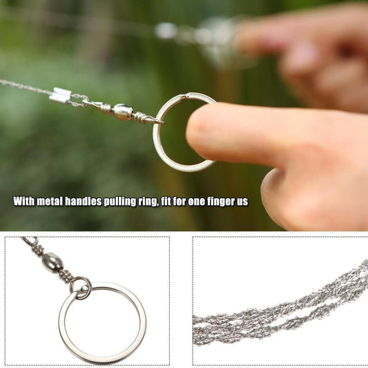 🔥 50% KORTING! Roestvrijstalen Survival Draadzaag – Compact & Multifunctioneel ⛺ Perfect voor Outdoor Avonturen