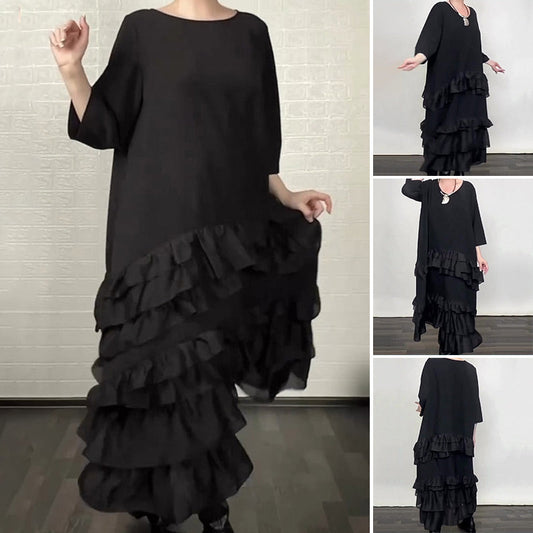 Gelaagde Jurk met Ruches – Luchtig & Zwierig💃Voor elke gelegenheid – Jouw nieuwe favoriet voor zorgeloze dagen✨