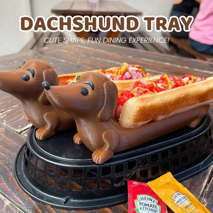 Decoratief teckelbakje voor hotdogs