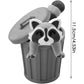 3D Printed Raccoon with Trash Can Ornament