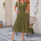 🌿 Dames Casual Zomerjurk met V-Hals ☀️ Licht, Comfortabel & Elegant – Nu 63% KORTING