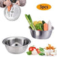 ❄️ Zomerfresh 50% KORTING! 🥗 3-in-1 RVS Keukenset – Mengkom, Vergiet & Rasp In Één
