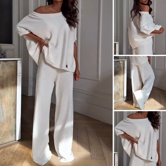 💕Beperkte uitverkoop 49% UIT💕 Casual One Shoulder Top & Pants Tweedelige Set voor dames