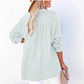 💖Uitverkoop 50% Korting💖Women's Casual Gaas Knoop Hals Lange Mouw Blouse👚