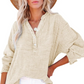 💖Uitverkoop 50% Korting💖Women's Casual Gaas Knoop Hals Lange Mouw Blouse👚