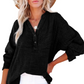 💖Uitverkoop 50% Korting💖Women's Casual Gaas Knoop Hals Lange Mouw Blouse👚