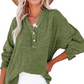 💖Uitverkoop 50% Korting💖Women's Casual Gaas Knoop Hals Lange Mouw Blouse👚