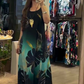 💥Uitverkoop 50% korting🌸Vrijvallende maxi-jurk zonder mouwen met print voor dames