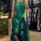 💥Uitverkoop 50% korting🌸Vrijvallende maxi-jurk zonder mouwen met print voor dames