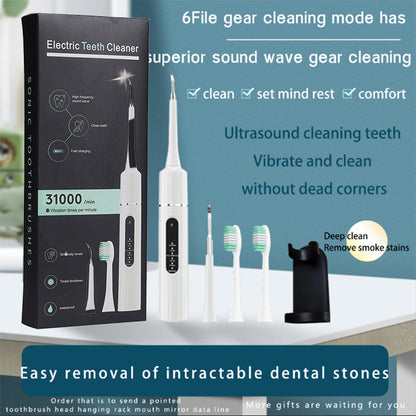 🦷 Tijdelijke 50% Korting – 5-in-1 Ultrasone Tandenreiniger 💦 Professionele Tandsteenverwijdering met 3 Instelbare Snelheden ✨ Voor Diepe, Veilige & Zachte Mondreiniging