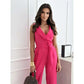 Mouwloze V-Hals Dames Jumpsuit – Minimalistisch Design & Flatterende Pasvorm | Luchtig en Tijdloos
