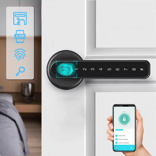 🔥Uitverkoop 50% Korting🔥Vingerafdruk Smart Door Lock Handle met Bluetooth APP controle📱🔒