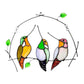 De mooiste vogelglas-in-lood raamhangers als cadeau