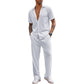 🔥Uitverkoop 50% korting🔥Casual shirt en broek van heren tweedelige set👕👖
