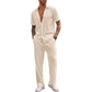 🔥Uitverkoop 50% korting🔥Casual shirt en broek van heren tweedelige set👕👖