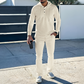 🔥Uitverkoop 50% korting🔥Men's Solid Color Hoodie Tracksuit 2-delige set🧥