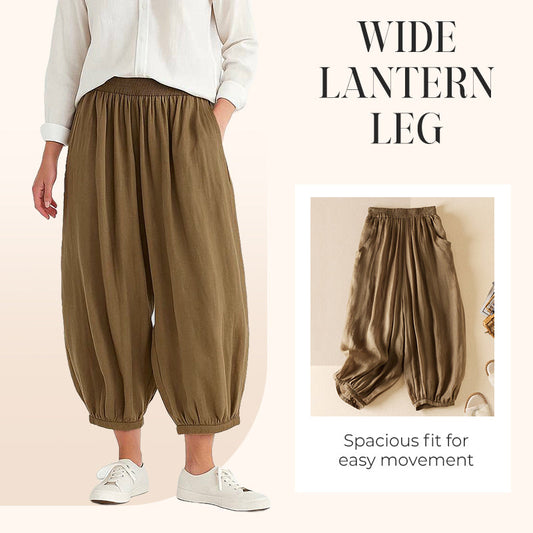 💕Uitverkoop 50% korting💕Losse lantaarnbroek met hoge taille👖