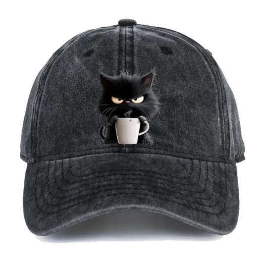 🔥Uitverkoop 50% Korting✨Schattige zwarte kat vintage baseballpet🧢🐾