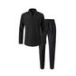 🔥Uitverkoop 50% korting🔥Elegant Men's Two-Piece Set with Collared Top & Drawstring Pants👔
