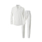 🔥Uitverkoop 50% korting🔥Elegant Men's Two-Piece Set with Collared Top & Drawstring Pants👔