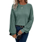 ✨Uitverkoop 50% Korting✨Women's Casual Pleated Lantern Sleeve Sweater🧶👚