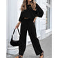 ✨Uitverkoop 50% Korting✨Dames Casual Effen Kleur Lange Mouwen Top en Broek Set👕