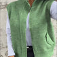 🎈Beperkte herfstselectie🎀Warm, modieus vest met rits voor dames