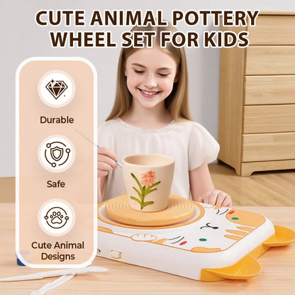 🎁Uitverkoop 50% Korting🎁Schattige dierenpottenbakkersschijfset voor kinderen👨‍👩🐰