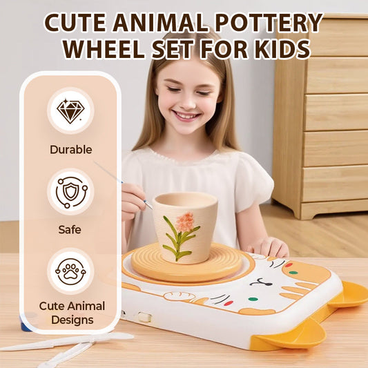 🎁Uitverkoop 50% Korting🎁Schattige dierenpottenbakkersschijfset voor kinderen👨‍👩🐰