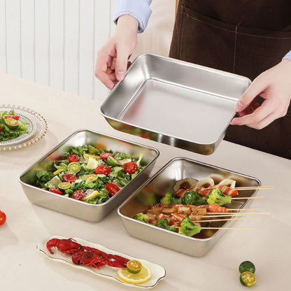 🔥Uitverkoop 50% korting🔥Vierkante Roestvrijstalen Plaat🍱