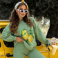 🍋Stijlvolle bedrukte hoodie en broek 2-delige set🍋