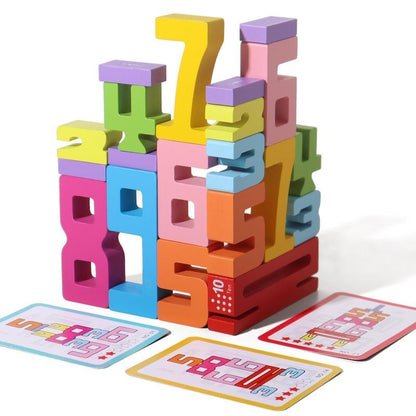 🧩 Houten Getallenblokken voor Kinderen – Spelenderwijs Leren Tellen, Denken & Concentreren