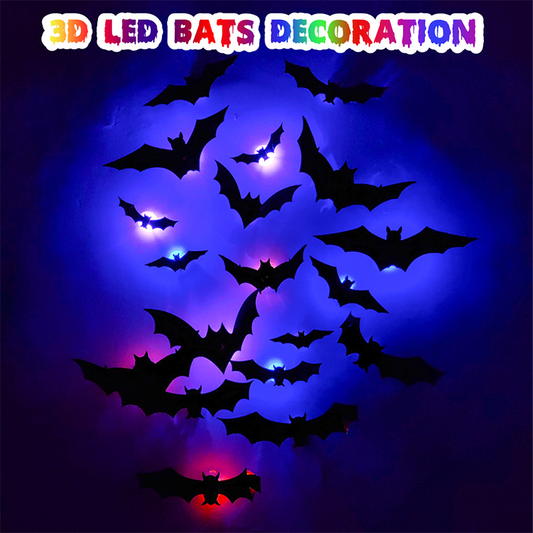 💀 Halloween 50% korting🦇3D Vleermuis LED Wandlamp – Griezelig & Dynamisch!
