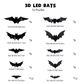 💀 Halloween 50% korting🦇3D Vleermuis LED Wandlamp – Griezelig & Dynamisch!
